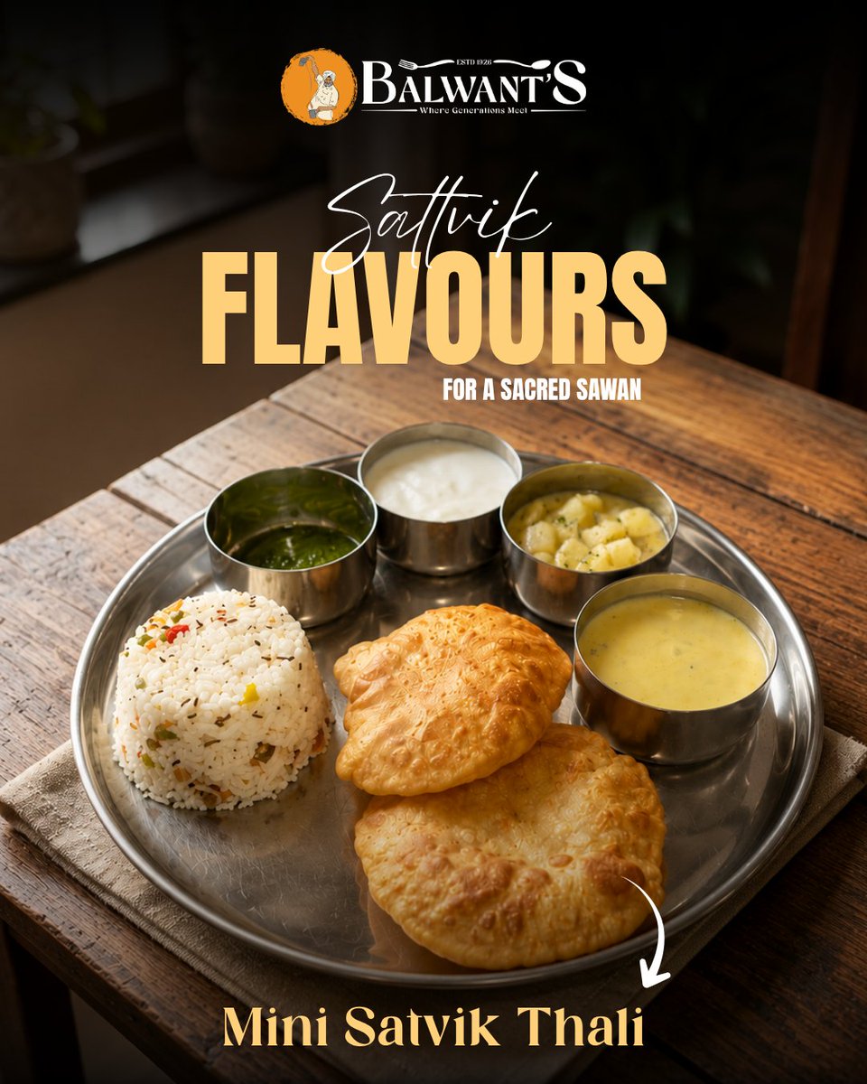 balwantdhaba's tweet photo. This Saawan, savour food rooted in tradition, devotion, and sattvik goodness.
#balwants #saawan #sattvik #sawanfood #pureveg #kolkatafood #heritageeats https://t.co/hm86sZNXuf