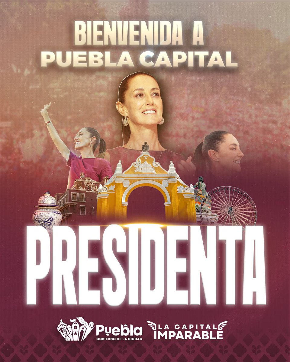 pepechedrauimx's tweet photo. ¡Bienvenida a #Puebla, Presidenta @Claudiashein! 🇲🇽🤝

Siempre es un gusto recibirla en nuestra ciudad y acompañarla en esta ruta de trabajo por el bienestar de las familias poblanas.

En Puebla Capital seguimos sumando esfuerzos con el @GobiernoMX para avanzar en la transformación de nuestro país. 🙌🏼