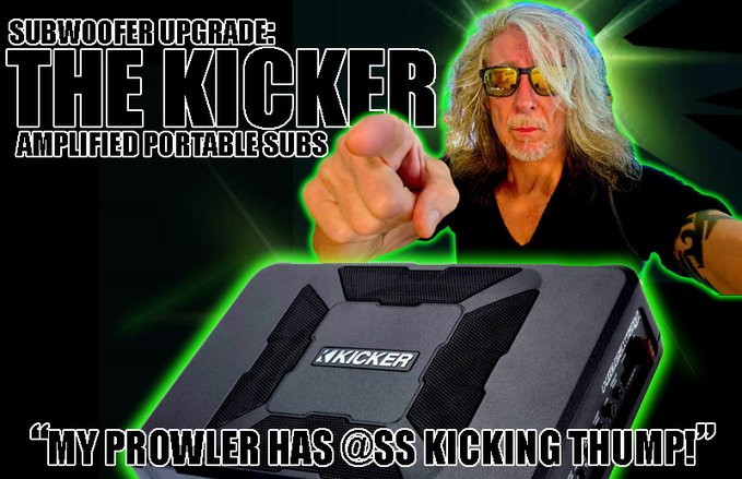 MAXXPROWLER's tweet photo. THINKING ABOUT A SUBWOOFER UPGRADE FOR YOUR PROWLER? 

"KICKER" HAS MADE IT TOO F*KKIN' EASY WITH THEIR SERIES OF HIGH-POWERED @SS
KICKIN', TOUGH AS A ROCK , AMPLIFIED SUB WOOFER CABINETS THAT WILL MOUNT UNDER OR BEHIND THE SEAT AND ARE AVAILABE IN 8" , 10" AND 12" SUB DIAMETERS. 

PAIR ONE OF THESE MONSTERS WITH ANY STEREO UNIT AND YOU'LL BE SMILING FROM EAR TO EAR!!! THE SOUND IS TIGHT, THICK AND CRUNCHY!!!! VISIT https://t.co/J8NgC2nrFA!!! 

MY PROWLER HAS @SS KICKING THUMP!!!!

#KICKER #SUBWOOFER #PROWLER #MAXXPROWLER