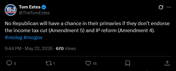 CDV4Democracy's tweet photo. @TheTomEstes What isn't a lie?
@TheTomEstes supported amendment 4, which would have barred passage of Amendment 3.
#CONSIDERTHESOURCE. https://t.co/mVvC1X3mPa