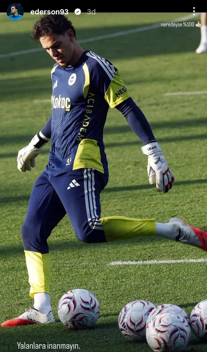 TekYolFener's tweet photo. #SONDAKİKA | Ederson'un paylaşımı: "Neredeyse %100. Yalanlara inanmayın." https://t.co/VOCA9d0Ema