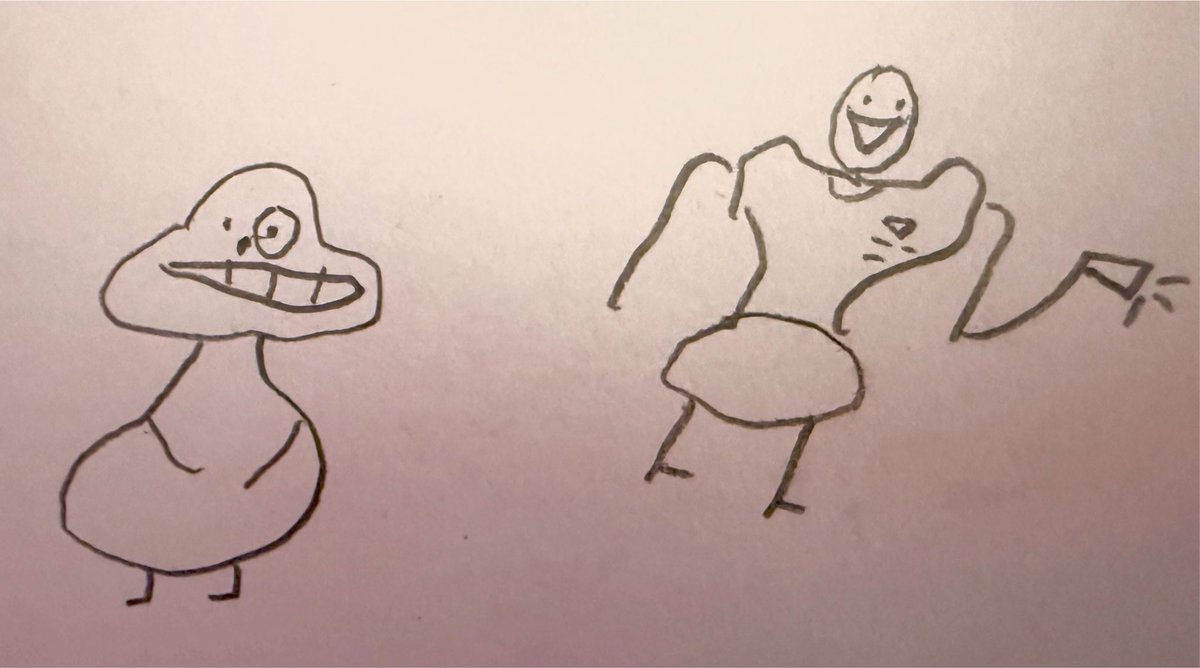 valintinesbear's tweet photo. My brother drew me a sans and papyrus, sans his holding his belly cause he’s full of ketchup and papyrus has a gun https://t.co/I6Ovmnv2Hg