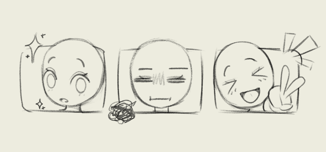 Mintybelle2's tweet photo. ✨I'm doing an ART RAFFLE!! ✨

I've been having art block recently... so I had an idea to hopefully fix it :D

I doodled these three little expression bubbles and thought it'd be fun to draw your OC (or a character of your choice) as one of them!!

To enter, please:
-Comment which expression you want,
-Comment a character ref,
-& repost! You don't have to.. but I'd appreciate it!

I'll only do a few since I probably won't be able to get to everyone ;-;
Maybe I'll draw like 6 or 7.... hahaha. I'm so funny. :p
#ArtRaffle #ArtGiveaway #OCArt #DigitalArt