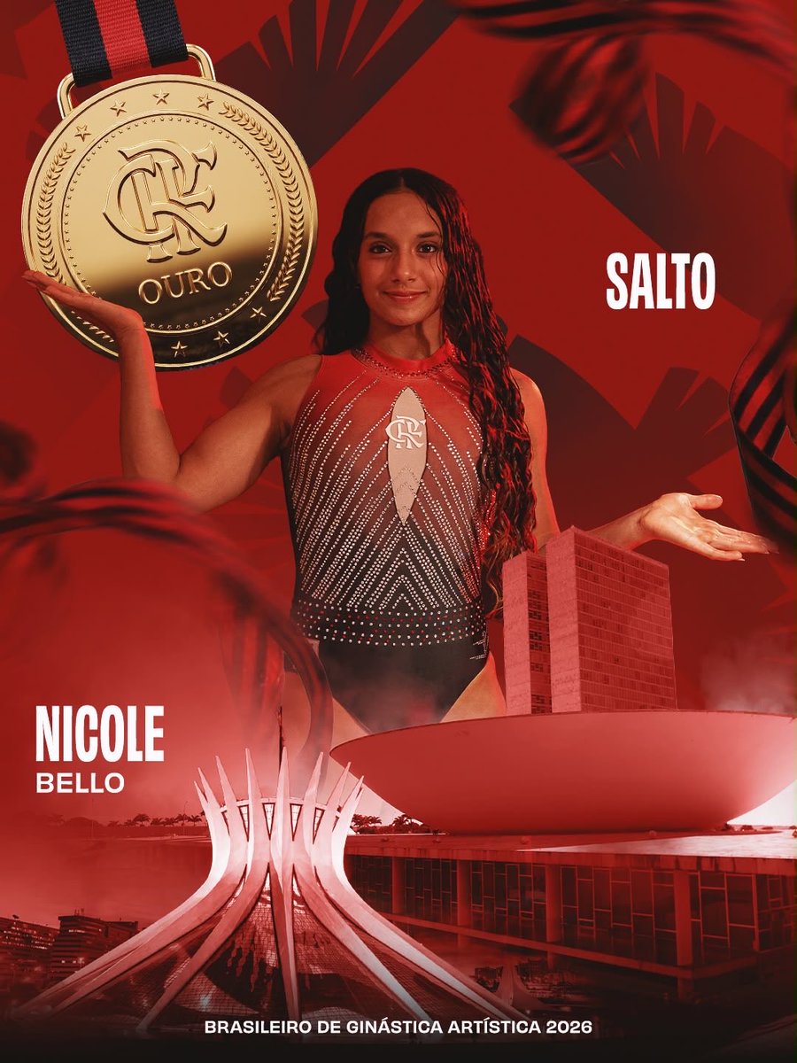 TimeFlamengo's tweet photo. OUROOOOOOOOOOOOOOOOOO PRA NICOLE BELLO!!!🥇😍

A ginasta rubro-negra obteve média de 13.250 no Salto, conseguindo o lugar mais alto do pódio! É mais um ouro pro Mais Querido!

PARABÉNS, NICK!! ❤️🖤

#FlaGinástica https://t.co/p86Cx2tfzI