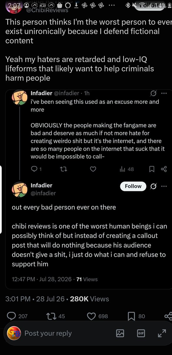 GTHB_Personal's tweet photo. @hamthesilly @arnielf_9 He always searches his own name. The past few Twitter fights he was involved his name being said first (image attached: a 16 year old KNOWN roblox player who was later used as ammo against schlep because he follows them) https://t.co/NOTLVLRgv5