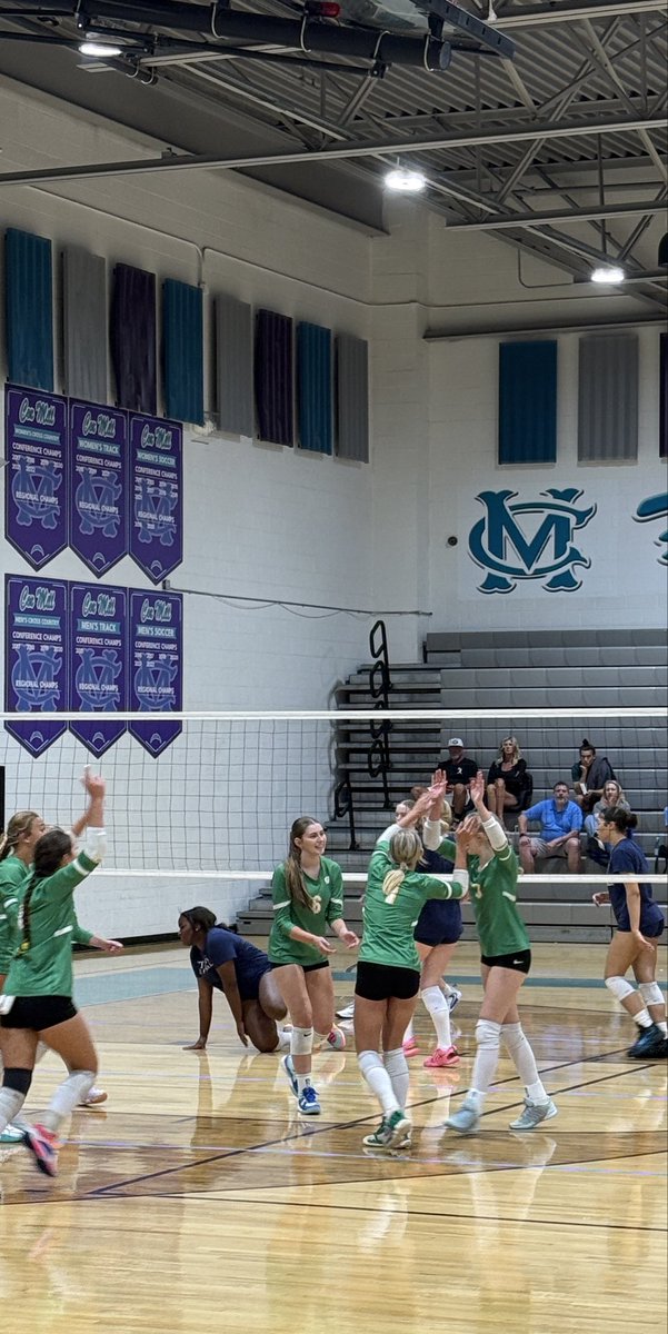 carolinebarbee's tweet photo. Cox Mill HS scrimmage - sets, blocks, aces, kills 🙌🏻👐🏻✋🏻🫳🏻💚💛🏐🐎 https://t.co/wkl9cCrjRJ