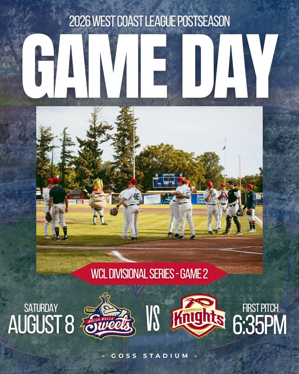 WWSweets's tweet photo. Need to win to stay in! It's gameday on the campus of Oregon State University!😎

🆚 - Corvallis Knights
⏰ - 6:35 PM
📍 - Goss Stadium
🎙️ - Brad Whitman

🔗 Listen live here: https://t.co/F5ASQjbuyr

#SweetsCountry https://t.co/PDZ9V6Pv66