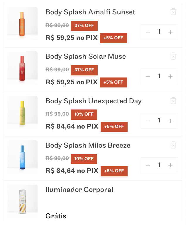 atalpromo's tweet photo. CORREEE❗❗

30% off no 2º body splash Skelt cumulativo com o desconto progressivo + desconto do cupom! e iluminador corporal GRÁTIS (só ele custa R$ 89) 🚨

olha essa simulação de carrinho 😱

🏷 cupom: SKATALPROMO

aproveite antes que esgote ⤵️
https://t.co/ETovwzzIua https://t.co/TWTuWiJZDc