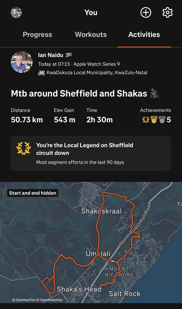 iannaidu's tweet photo. Weekend cycle around Sheffield Beach 🚴🏾‍♂️💫🥳 https://t.co/YZl80N0kJ4