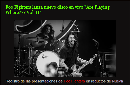 BrujitoHechizer's tweet photo. En el blog @foofighters https://t.co/dnAph1mEaH
#NietoNiLoOtroDeTodoUnPoco #Escritor #filosofo #musica #BrujitoHechizero #FooFighters #ArePlayingWhereVolII #liveperformance #LiveMusic #live #davegrohl #EP https://t.co/lmFRP7HM59