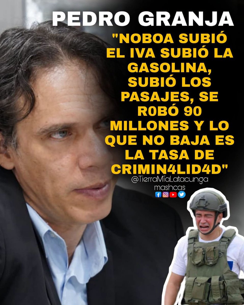 AlmaMiaEcu's tweet photo. Ya es tiempo que se den cuenta que Daniel Noboa solo gobierna para su beneficio personal o familiar, los ecuatorianos poco o nada le importamos. https://t.co/NOavTOEeJl