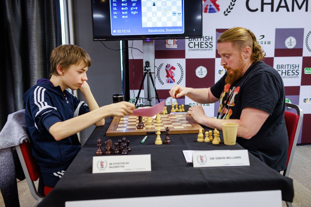 ecfchess's tweet photo. ♟️ Everything is still to play for!
Three players share the lead on 6½/8, so the 2026 British Championship will be decided in tomorrow's final round.
The British Women's Championship is also wide open, with Bodhana Sivanandan and Lan Yao tied on 5/8.
⚡ Final round: 10:00am https://t.co/cEbNLcFolN