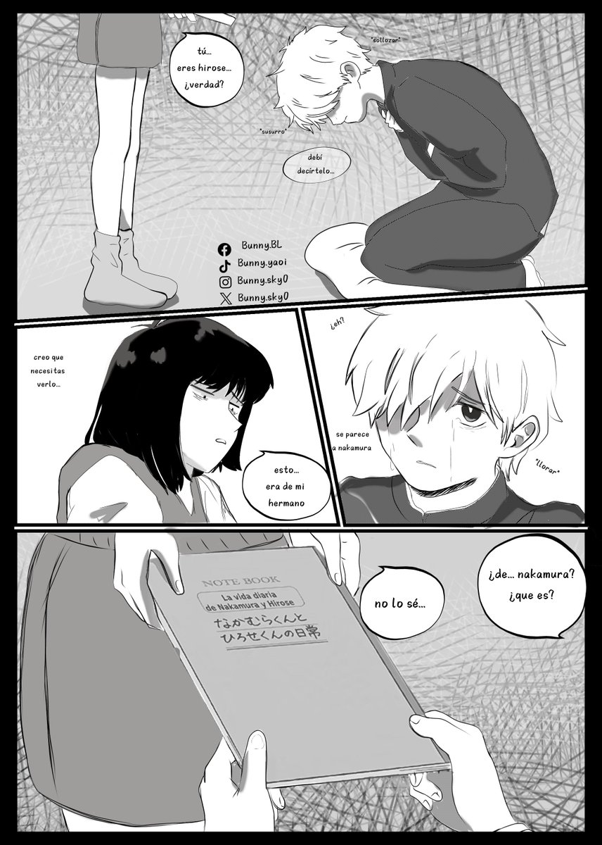BunnySky0's tweet photo. Quería hacer algo alternativo después del cap 12 de nakamura 
⚠️Angst⚠️ si eres sensible con este contenido no lo leas.
Sorry es lo que me jornse me da, por cierto es entre dibujos mios y edición.
Por favor no RESUBIR en ninguna red social, síganme en la cuenta principal 🫂❤️‍🩹 https://t.co/LraJkwQlqD