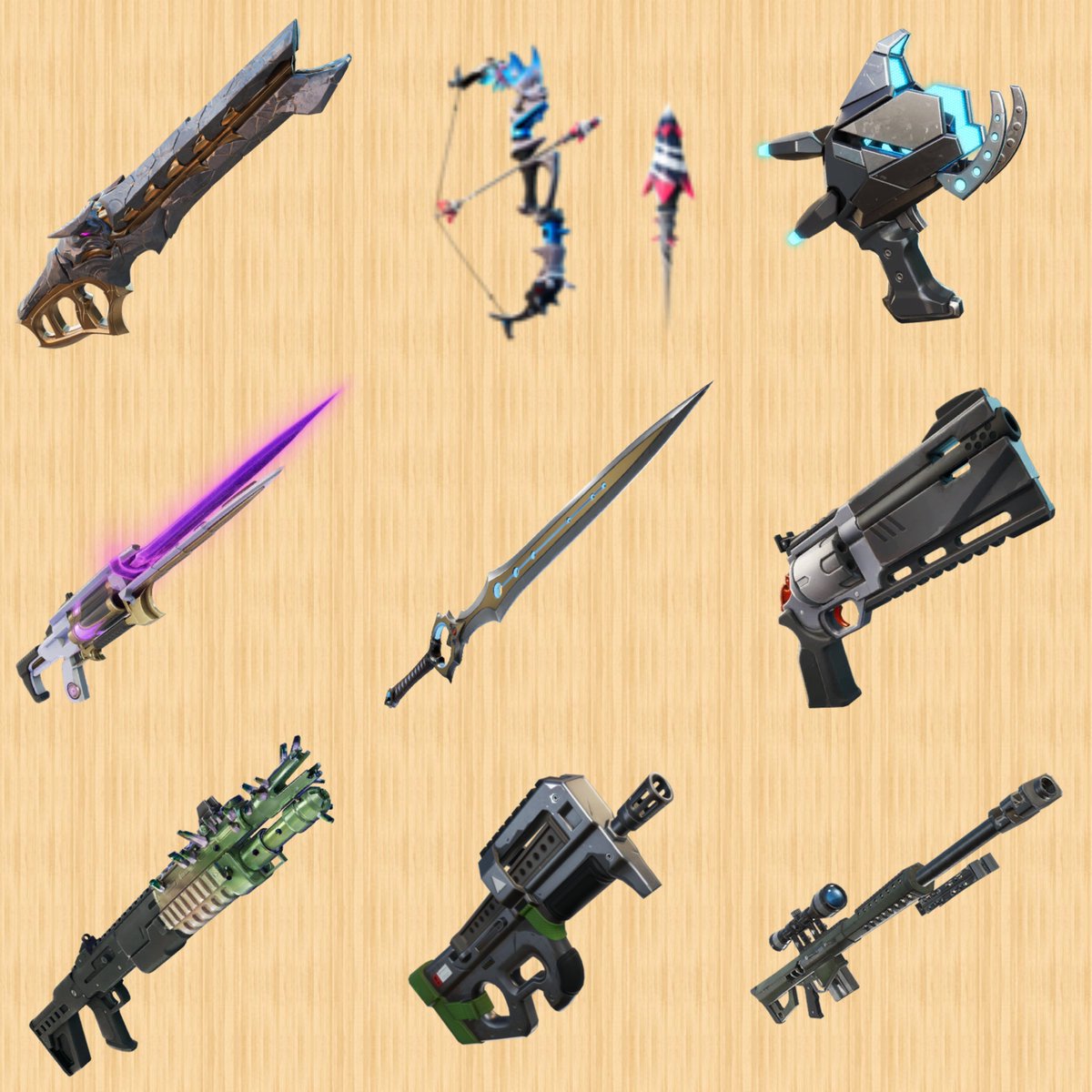 galaxpider's tweet photo. Ok so I think that image cursed me because it isn't letting me onto that account right now.

I guess I'll do Part 33 here

Rank these weapons' power from 1 (Useless) to 5 (Balanced) to 10 (OP) https://t.co/nXYLkHMxqc