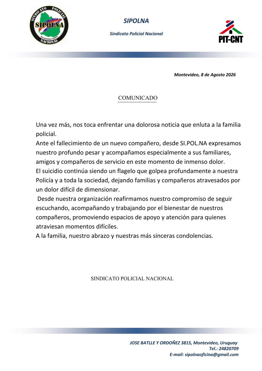 SIPOLNA's tweet photo. COMUNICADO https://t.co/kXmwDNdRdg https://t.co/PtKb7ZlfWf