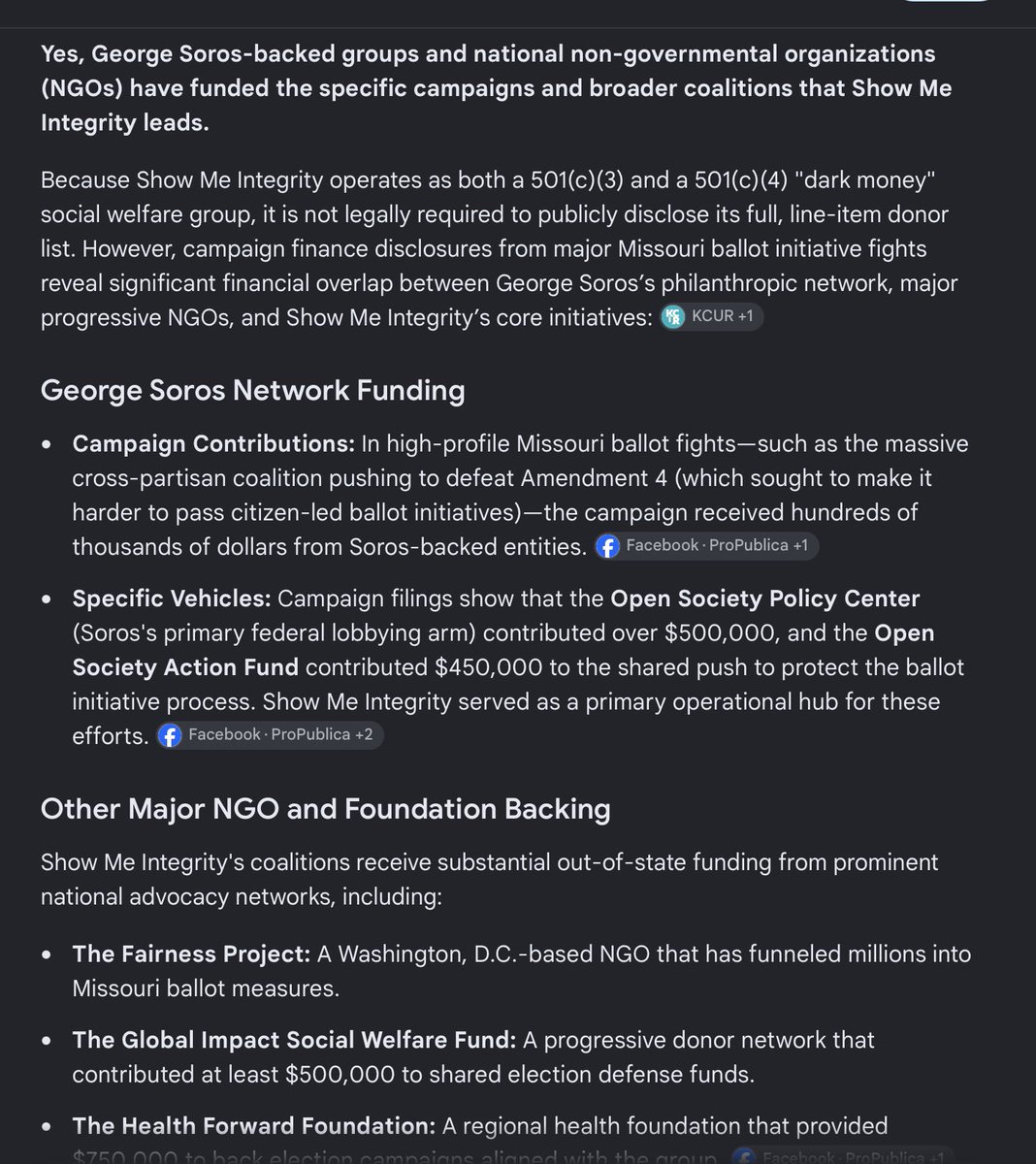 TRLakeVibes's tweet photo. @springfieldNL Smells like dirty out of state money trying to influence MO poltics. People need need to know who is actually funding this drive. https://t.co/eNZs2x17Bm