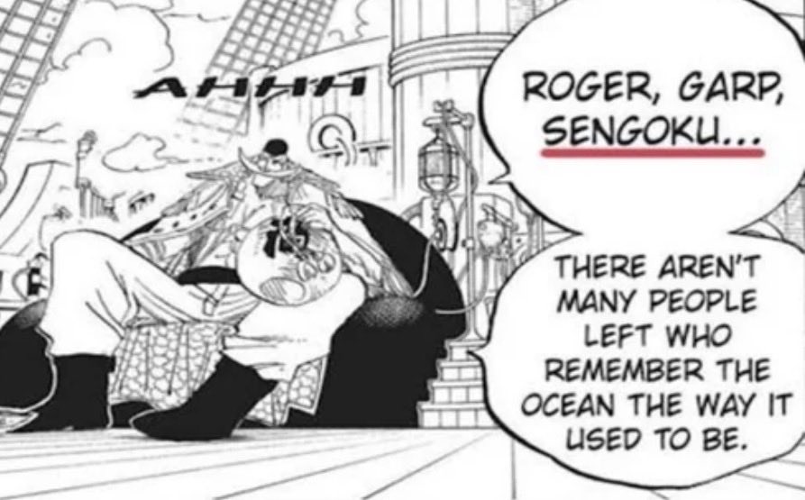 Godaversion's tweet photo. @IgorFella @itsbigboishaaq @ShadabHusa9374 @ofdaCorner @GarpFanboy @99VEIL wb to respects sengoku 
roger 
but these clowns think he s a jobber 😭
still using them pre ts shit as if oda would allow sengoku to murder the mc https://t.co/8eJ1yB7Yk9