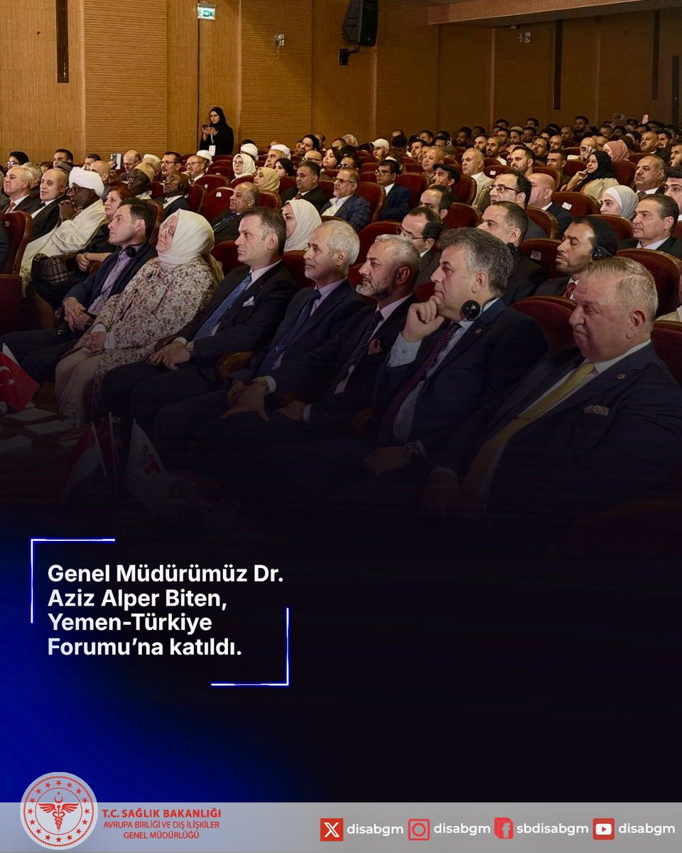 disabgm's tweet photo. Genel Müdürümüz Dr. Aziz Alper Biten, Yemen-Türkiye Forumu’na katıldı.

“Yemen-Türkiye İlişkileri: İki Ülke Arasındaki İş Birliği İmkânları ve Bölgesel Gelişmeler” temasıyla düzenlenen forumda, ikili ilişkiler ve iş birliği imkânları

🇹🇷🇾🇪 https://t.co/ul22zza4xB