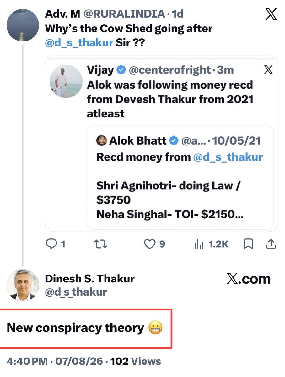 VijayGajeraO's tweet photo. I was thinking that only Saurav Das could be a pathetic liar, but his director is giving him tough competition.

All his funding to Marxists and Digital sharpshooters is on the record, but Dinesh Thakur calls it a conspiracy theory!

Besharam https://t.co/Tl8m1rqsdY