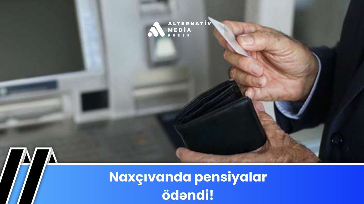 AIternativMedia's tweet photo. 💰 Naxçıvanda avqust ayı üzrə pensiyalar ödənilib
Naxçıvan Muxtar Respublikasında avqust ayı üzrə pensiya ödənişləri yekunlaşdırılıb.
#Naxçıvan #Pensiya #PensiyaÖdənişi #DSMF #SosialMüdafiə #Azərbaycan #AlternativMedia https://t.co/Rr2hA9mx1H