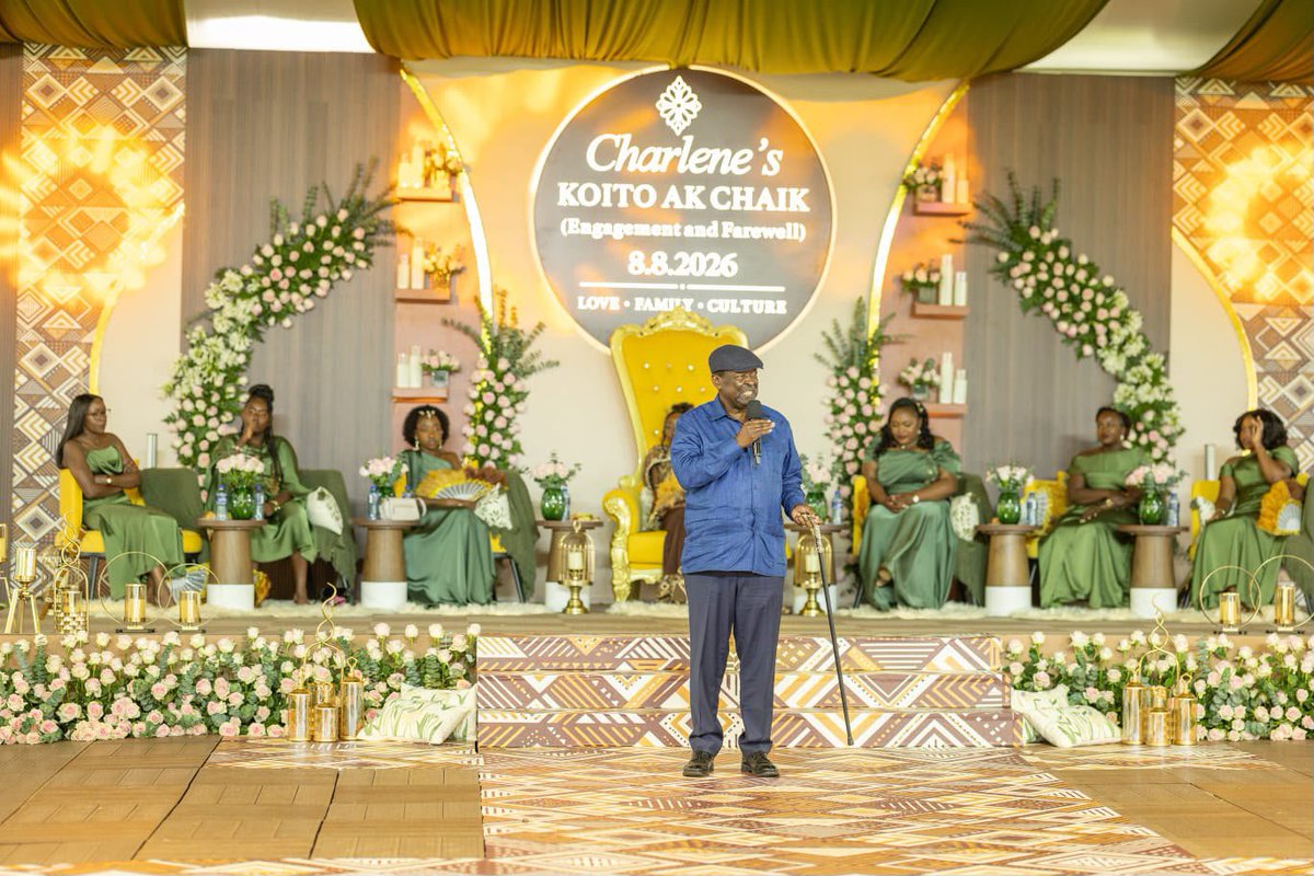 MusaliaMudavadi's tweet photo. A parent's greatest joy is watching their child grow into a person of character, faith and purpose, and celebrating the milestones that open a new chapter in their life.

At the invitation of H.E. President @WilliamsRuto and First Lady @MamaRachelRuto , I joined family and friends for the Koito ak Chaik, the engagement and farewell ceremony of their daughter, Charlene Ruto.

Marriage is more than the union of two people, it brings families together, strengthens the bonds of community and carries forward the values and traditions that hold society together.

Congratulations to Charlene and Isaya. I wish them a lifetime of love, joy, friendship and God's blessings as they begin this beautiful journey together.
