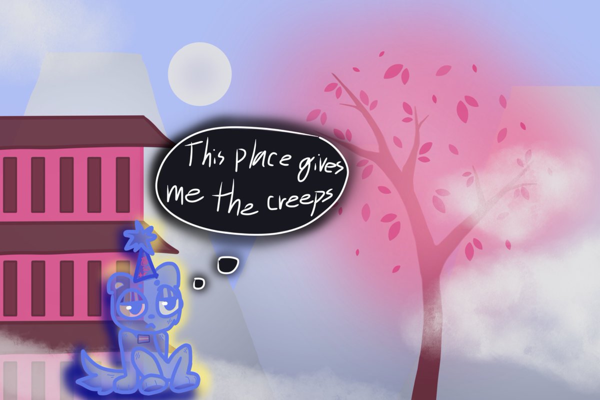 FluffyBluBery's tweet photo. “This place gives me the creeps”. Why did I draw this? Idk. #animalhospital #animalhospitalanomaly https://t.co/FKwYCr8zuN