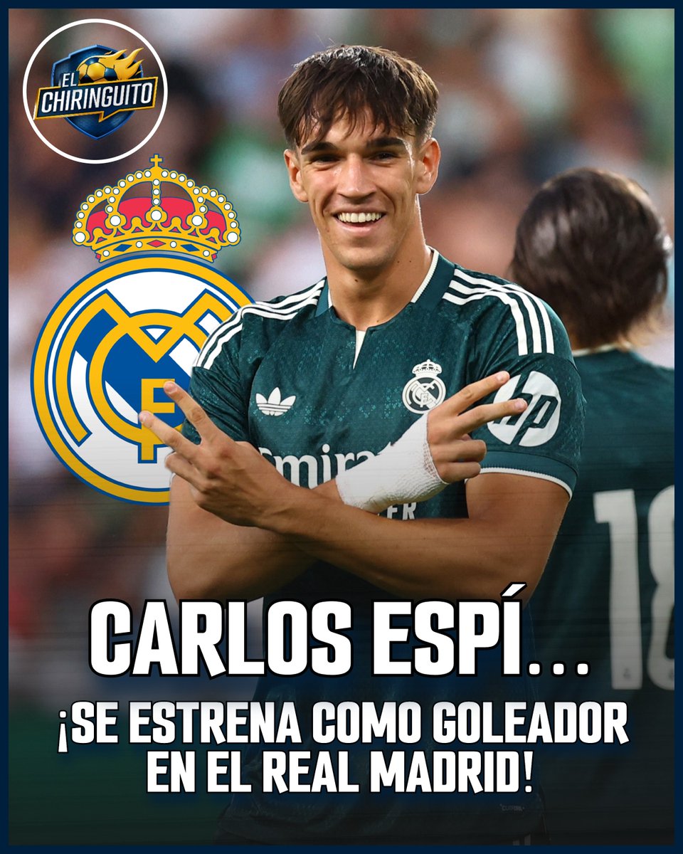 elchiringuitotv's tweet photo. ⚽⚪ ¡Carlos Espí ya sabe lo que es marcar como jugador del Real Madrid! https://t.co/RbXUt2CSSE