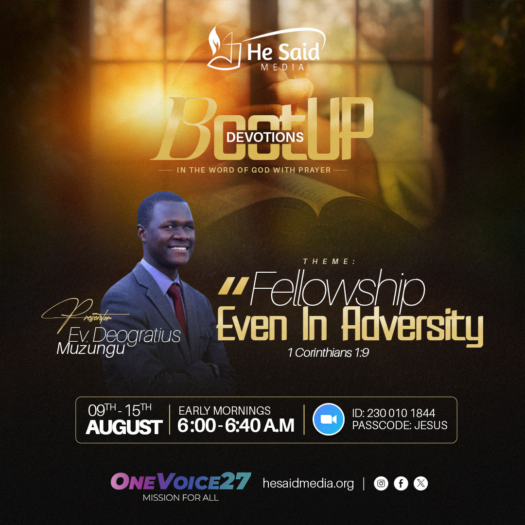 HeSaidMedia's tweet photo. πππ©ππππΌππ«πππππππππ
With: Ev. Deogratius Muzungu
ππΌ Join us viaππ½
Zoom: https://t.co/xXVzDCvYXp
Passcode: Jesus
YouTube: https://t.co/lejG0QgaFz
ππΌ Time: 6:00AM - 6:40AM EAT (East African Time - Kampala)
ππΌ Invite a friend
π#MorningsWithJesus https://t.co/SEb99YFGXp