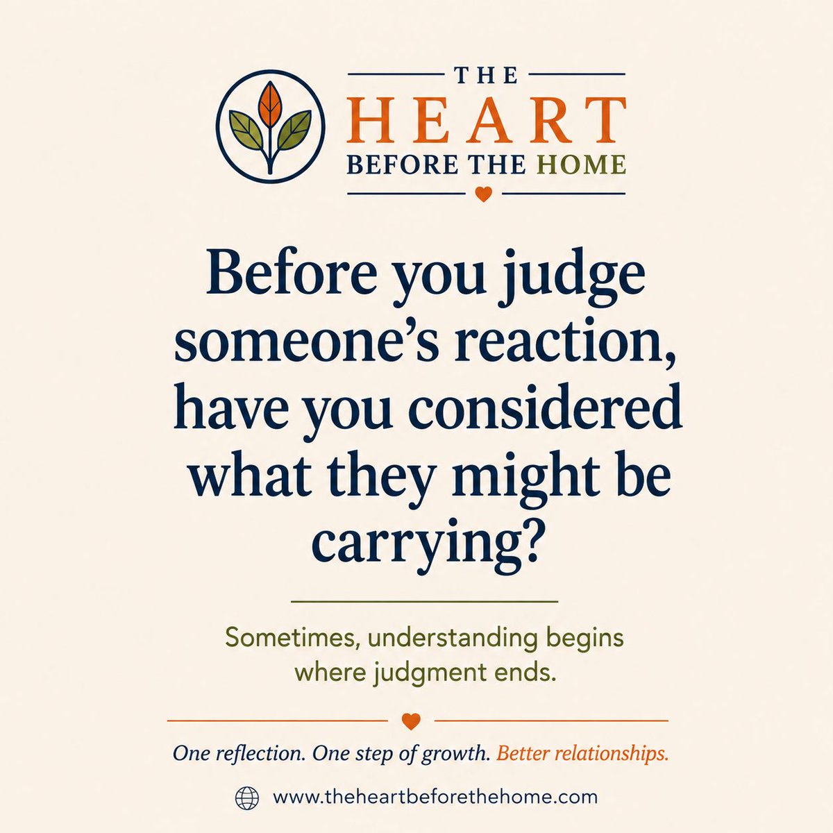 HeartB4Home's tweet photo. #TheHeartBeforeTheHome #HeartReflection #HealthyRelationships #PersonalGrowth #SelfAwareness https://t.co/MKjyADG6oB