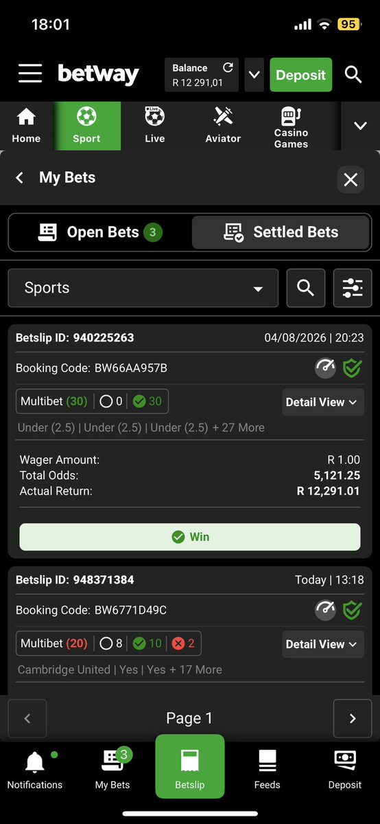 AphiweLila1's tweet photo. @softdreal I won R12k with R1 🔥🙌🏾 https://t.co/w8p6YUV9Pi