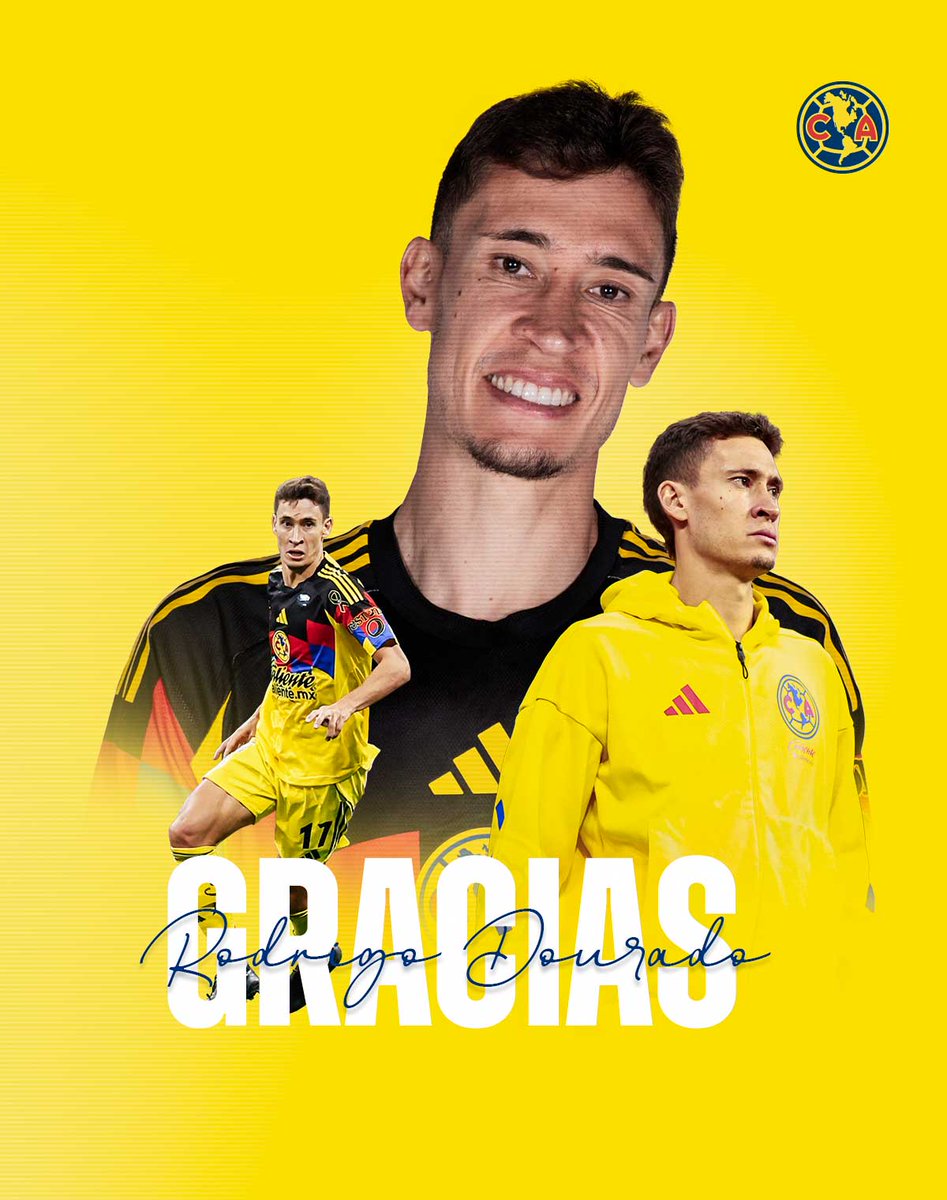 ClubAmerica's tweet photo. Rodrigo Dourado fue cedido a préstamo. 🦅

¡Te deseamos mucho éxito en este nuevo reto! 💪💥 https://t.co/8YG2iGk4tM