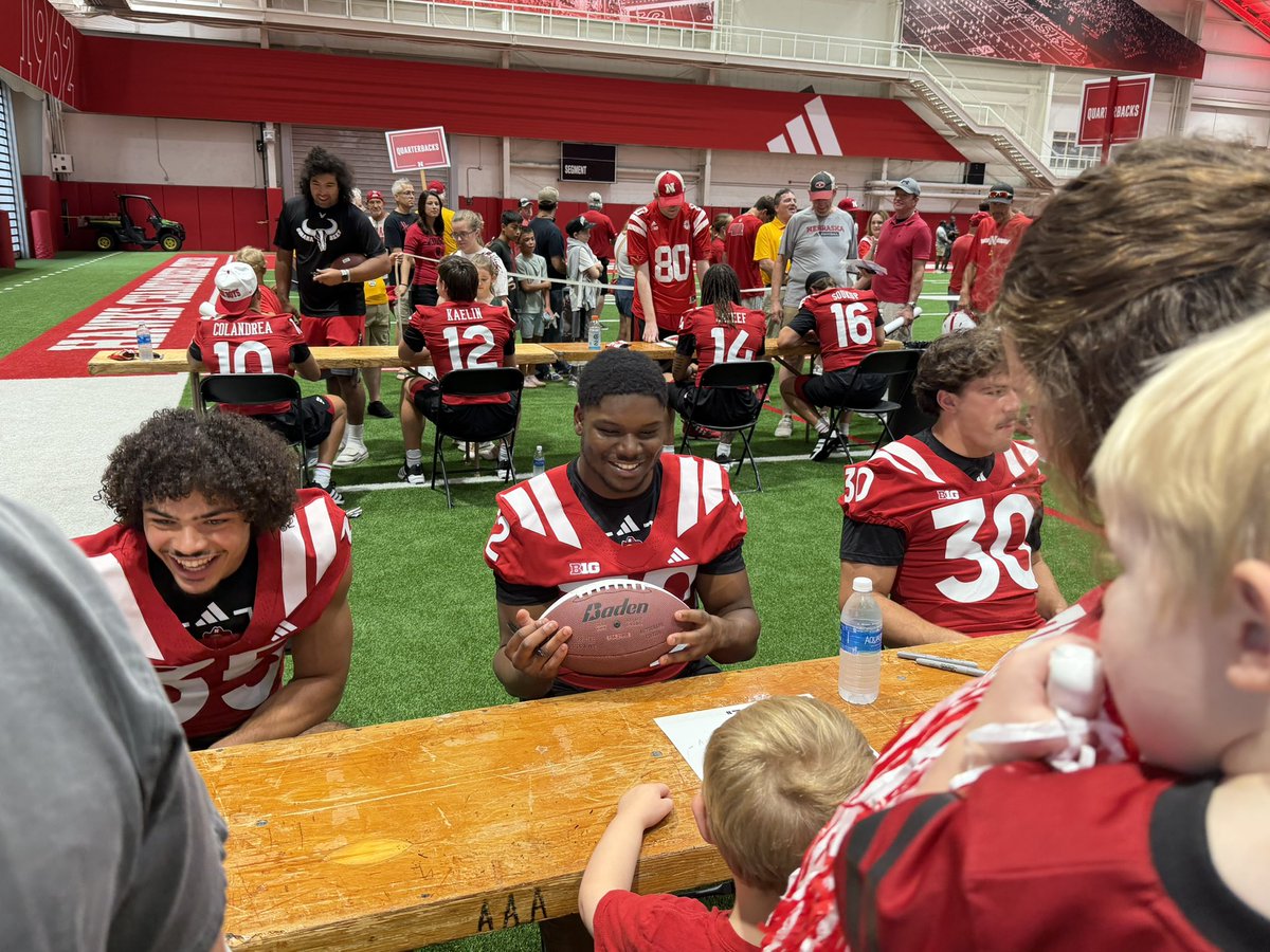 mitchsherman's tweet photo. First look at Tikey Hayes (No. 32), the former Penn State running back in his first week of practice at Nebraska. https://t.co/sHf4Ge2XH4