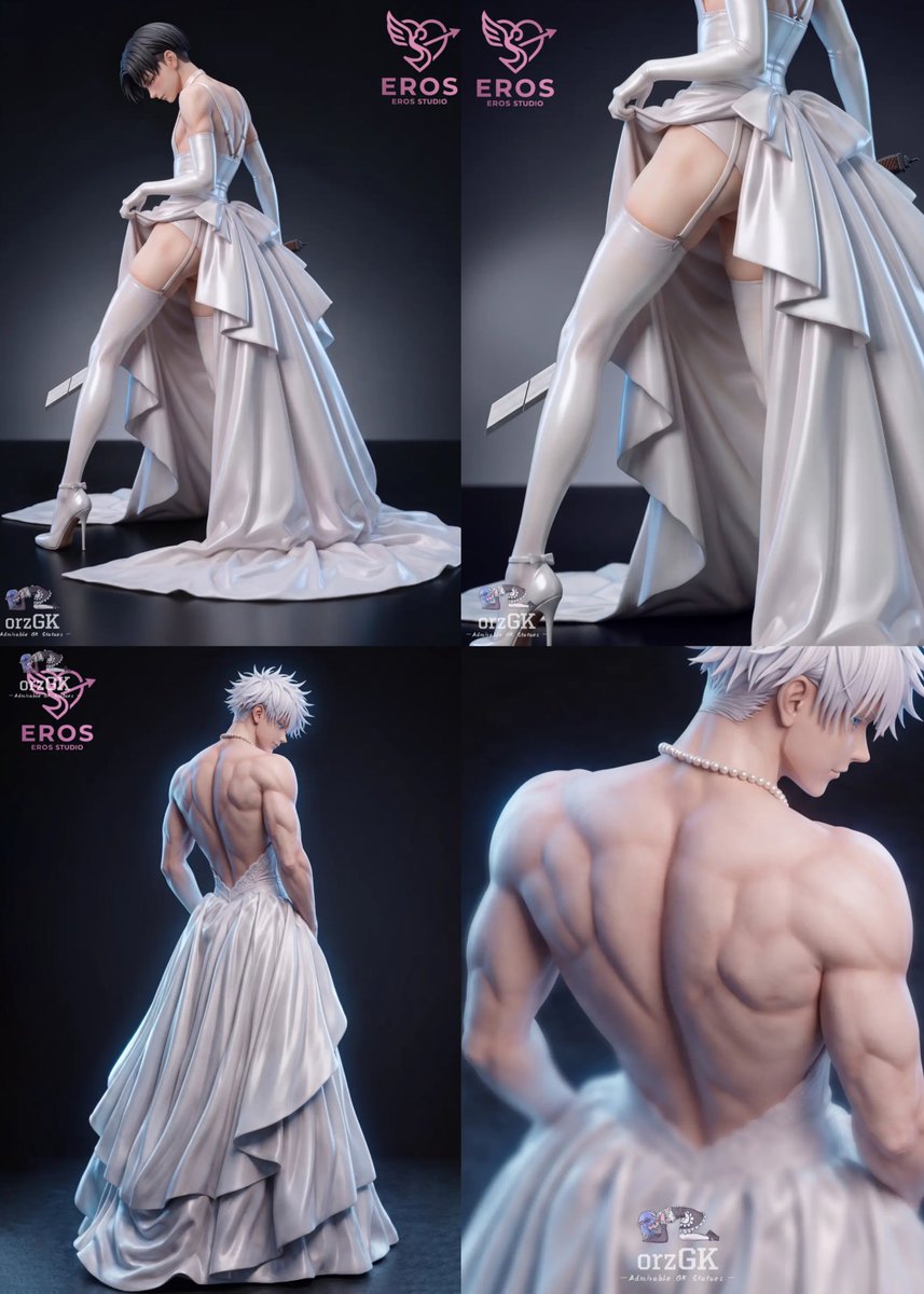 goboee's tweet photo. who keeps making figures of these men in wedding dresses 😭 https://t.co/bjVYjCq3dZ