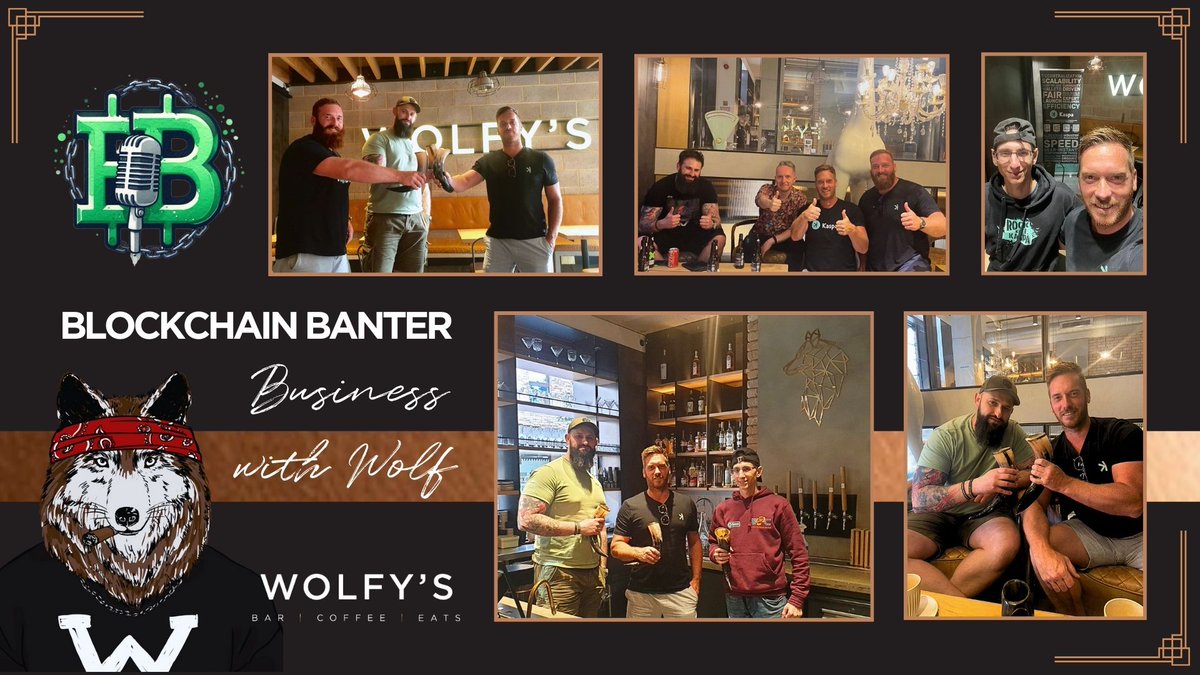 WolfysBar's tweet photo. @BlockchainBants is back LIVE tonight at 9 PM GMT with @LevendiPro and @Chris_Hutch7.

Come for the blockchain, stay for the banter, and catch Business with Wolf with the weekly Wolfpack update. https://t.co/fTHnJY11jA