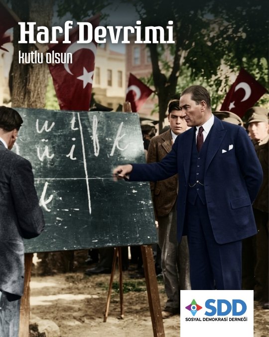 SDD_GenelMerkez's tweet photo. Harf Devrimi, yalnızca alfabenin değişimi değil; okuyan, sorgulayan ve üreten bir toplum yaratma idealinin önemli bir adımıdır.
Atatürk’ün aydınlık geleceğe bıraktığı mirası korumaya devam edeceğiz. https://t.co/tTvbyYY6aB