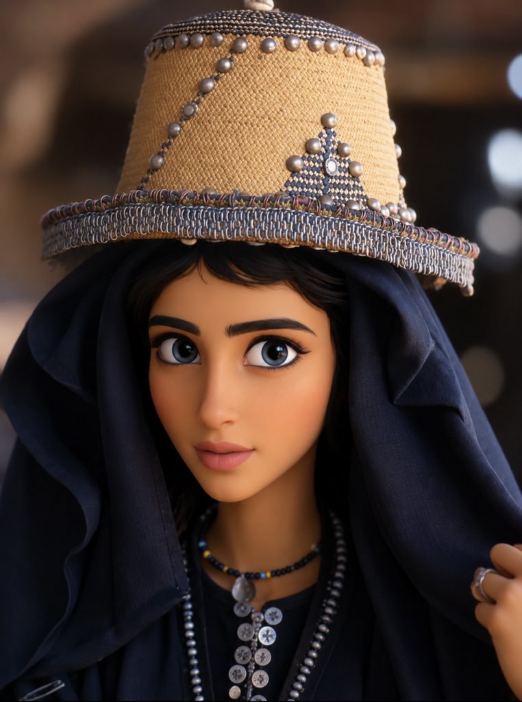 Amaniqhtan's tweet photo. الصنيع الدقيق والمعقد على قبعتها المصنوعة من الخوص يُسمى عادةً "تطريزًا" أو "تزيينًا" (أو حياكة تزينية)، حيث يُدخل الفنّان فيه عدة خامات وأساليب:
#تهامة_قحطان https://t.co/s7yySgT9Dj