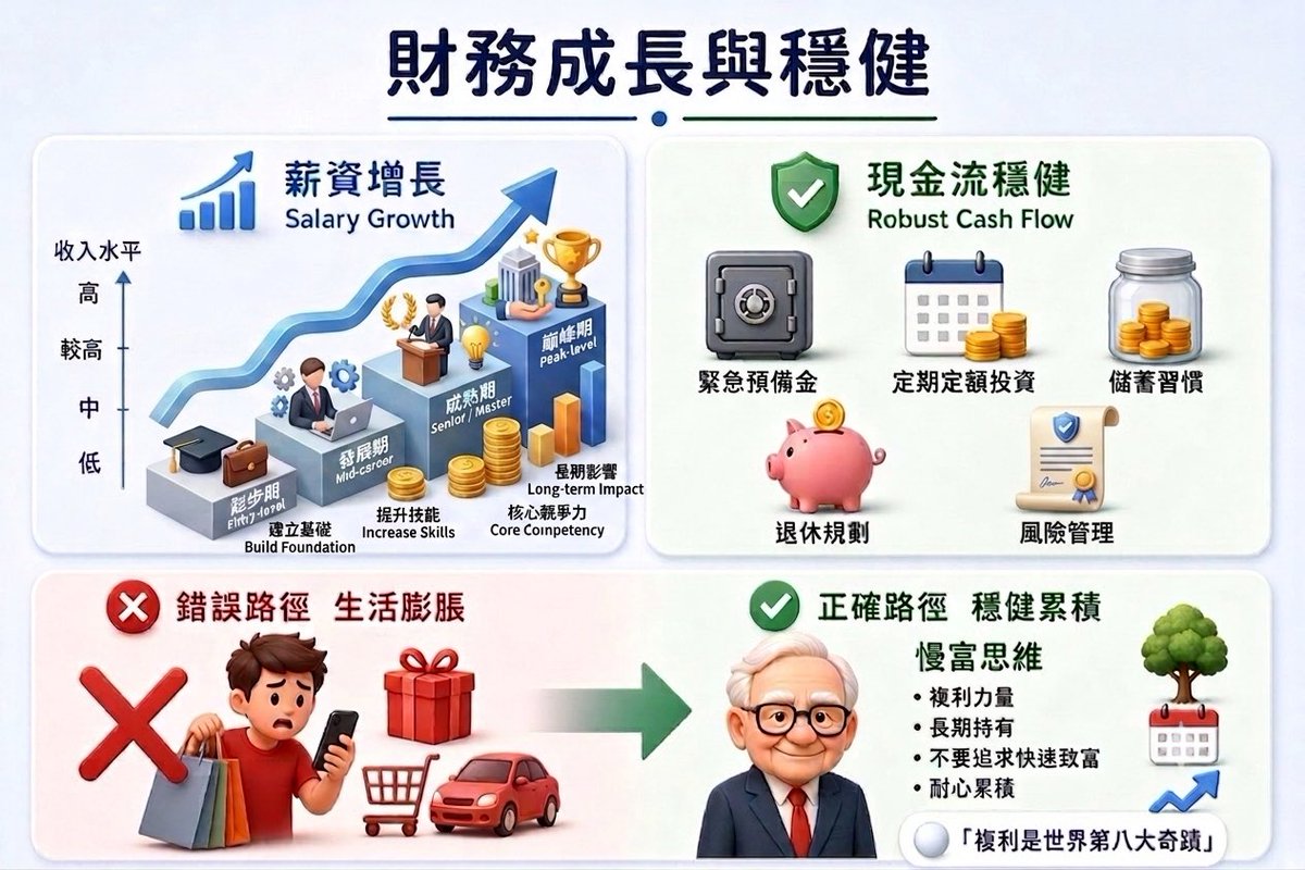 esambb's tweet photo. 洗澡聽Podcast時聽到裡面有一段話覺得不錯：「隨著薪資增長，現金流也要跟著穩健」 https://t.co/CLmSowt3JC