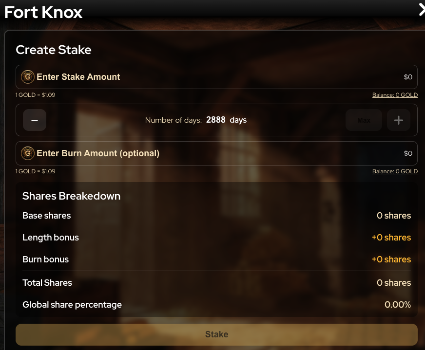 Mine_4Gold's tweet photo. Gold Token staking is here! 👀

Here's all you need to know about staking on Gold Mine 👇

🏦 Fort Knox - Main Staking Vault
-> Stake your Gold tokens to get rewarded with real wrapped Bitcoin ₿
-> Select your lock-in duration 288 days up to 2,888 days
-> The more you lock-in the larger your share of rewards 📈
-> Two pools to distribute rewards 88 days and 288 days
-> Both pools work on repeating cycles infinitely

🔥 Melt Bonus - Extra Move

-> Burn extra Gold tokens on top of your stake
-> Up to 3x your stake amount
-> Unlock up to 900% of bonus shares
-> With max-term lock-in - 1,000% total reward multiplier
-> Every burned token is out of circulation forever 💎

₿ Your Rewards

-> Get rewarded with real wBTC for 88 and 288 day periods
-> No late penalties - withdraw whenever you are ready
-> The earlier you stake the more time your Bitcoin earns

The Bitcoin is being built now.