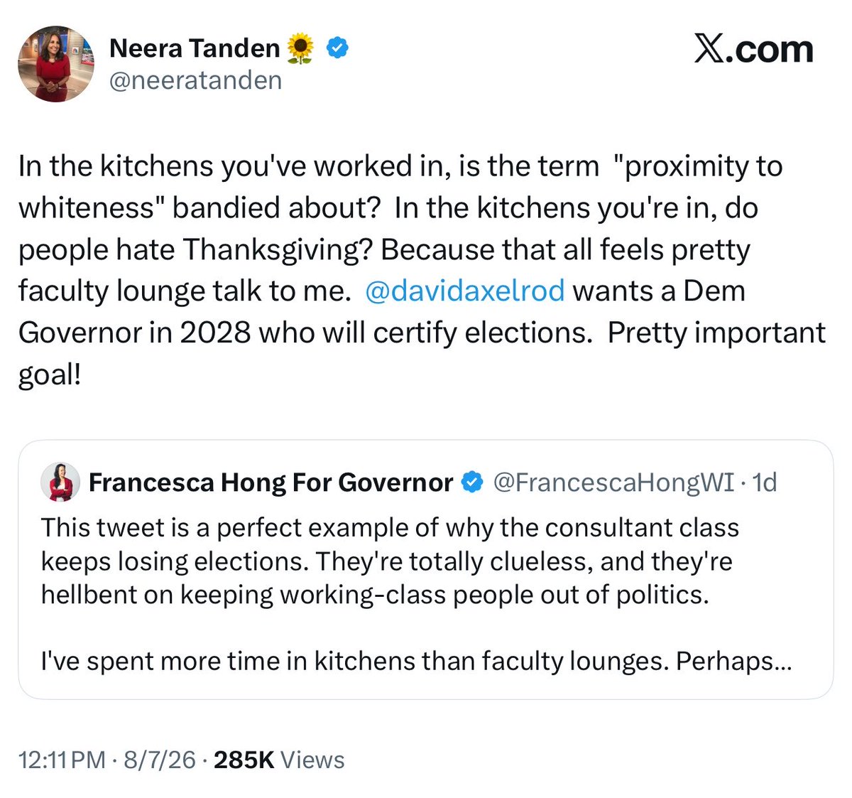 vodkasnowflake's tweet photo. the head of the most “progressive” think tank for the Democratic Party has spent the last 24 hours trashing the likely Democratic nominee for governor of a midwest swing state, if you’re curious about the priorities from the moderates in the party https://t.co/oCFCP1hvFk