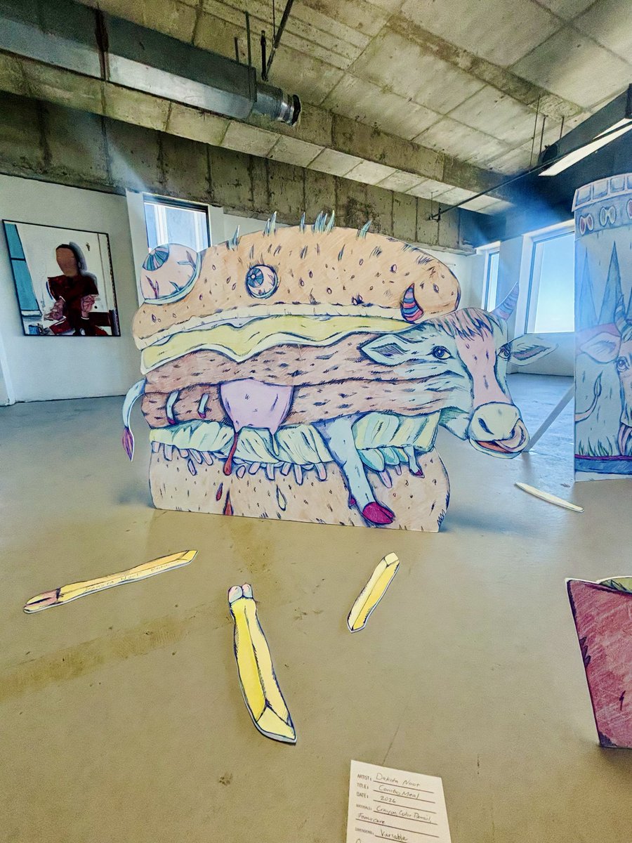dakotanoot's tweet photo. Moo-ve on down to Torrance and catch my art as part of Nomad, presented by @TorranceArt at Del Amo Crossing. 🐄🍟 Question the ingredients… or don’t. 🍔
https://t.co/myj6D20eK4
#installationart #torrance #drawing https://t.co/gYiKEiSMvy