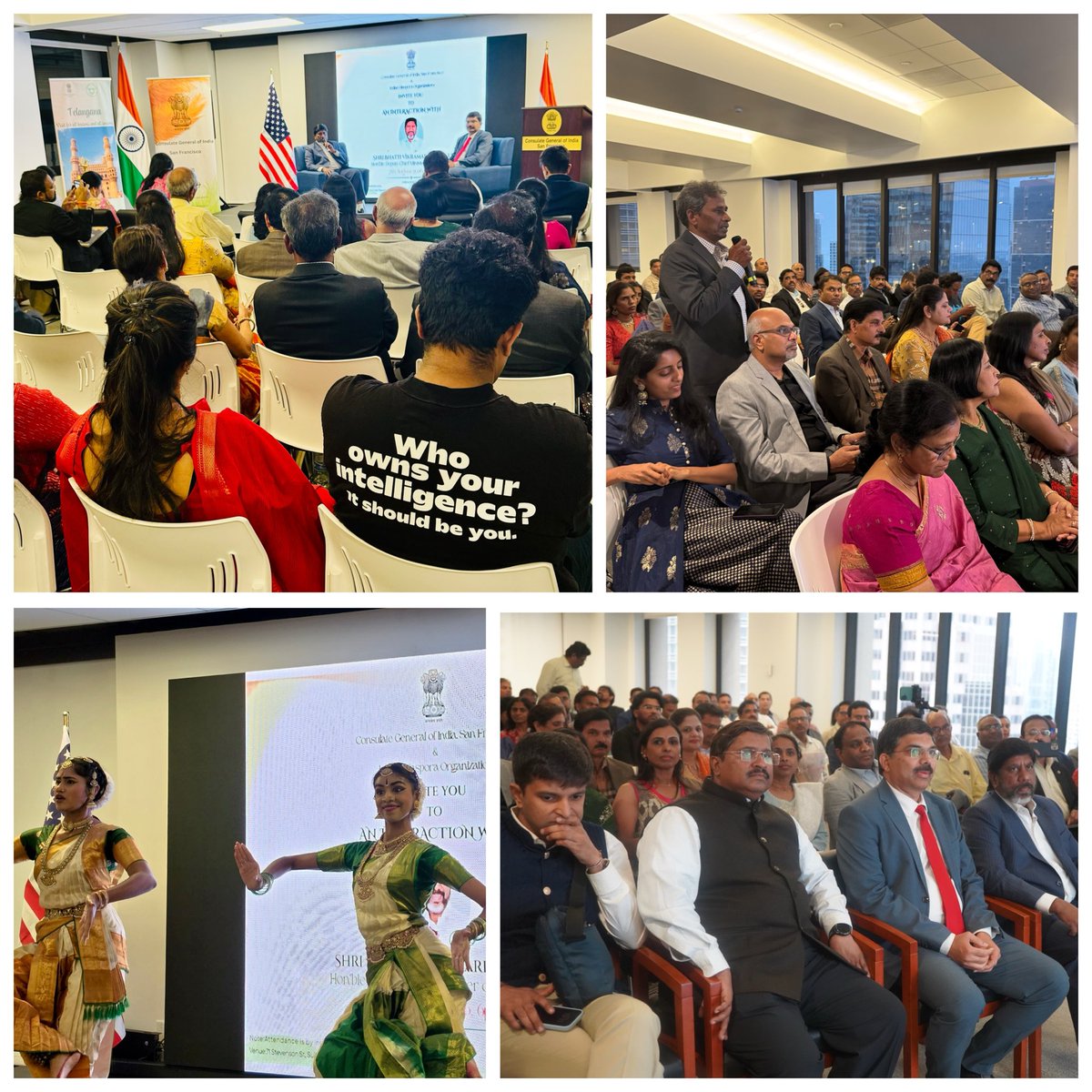 CGISFO's tweet photo. @CGISFO hosted a community interaction in honor of Hon’ble Deputy Chief Minister of Telangana, Sri Mallu Bhatti Vikramarka @Bhatti_Mallu, on August 7, 2026, at the Consulate premises. Members of the Indian diaspora and community representatives joined in celebrating Telangana’s growth, development, and expanding international engagement.

Hon’ble Deputy Chief Minister outlined Telangana’s development vision and future-ready initiatives, including AI City and Future City, and highlighted the state’s strengths across technology, pharmaceuticals, AI, textiles, and other emerging sectors. He shared the Government’s vision of building a $3 trillion economy and invited the community to explore investment opportunities in Telangana. During an interactive exchange, he engaged with community members on the state’s development vision and investment opportunities.

Consul General @srikar_koppula underscored the significant contributions of the Indian and Telugu diaspora to Silicon Valley and their role in strengthening India–US ties. He highlighted Hyderabad’s emergence as a major hub for IT, aerospace, defense, life sciences, pharmaceuticals, and healthcare, and pointed to growing US linkages, including Amgen’s investment in Telangana and Bay Area venture capital investment in Hyderabad-based Skyroot Aerospace. He encouraged the community to contribute through investment, mentorship, philanthropy, and support for educational institutions and communities, while serving as a bridge between India and the US.

@MEAIndia @IndianEmbassyUS @diaspora_india