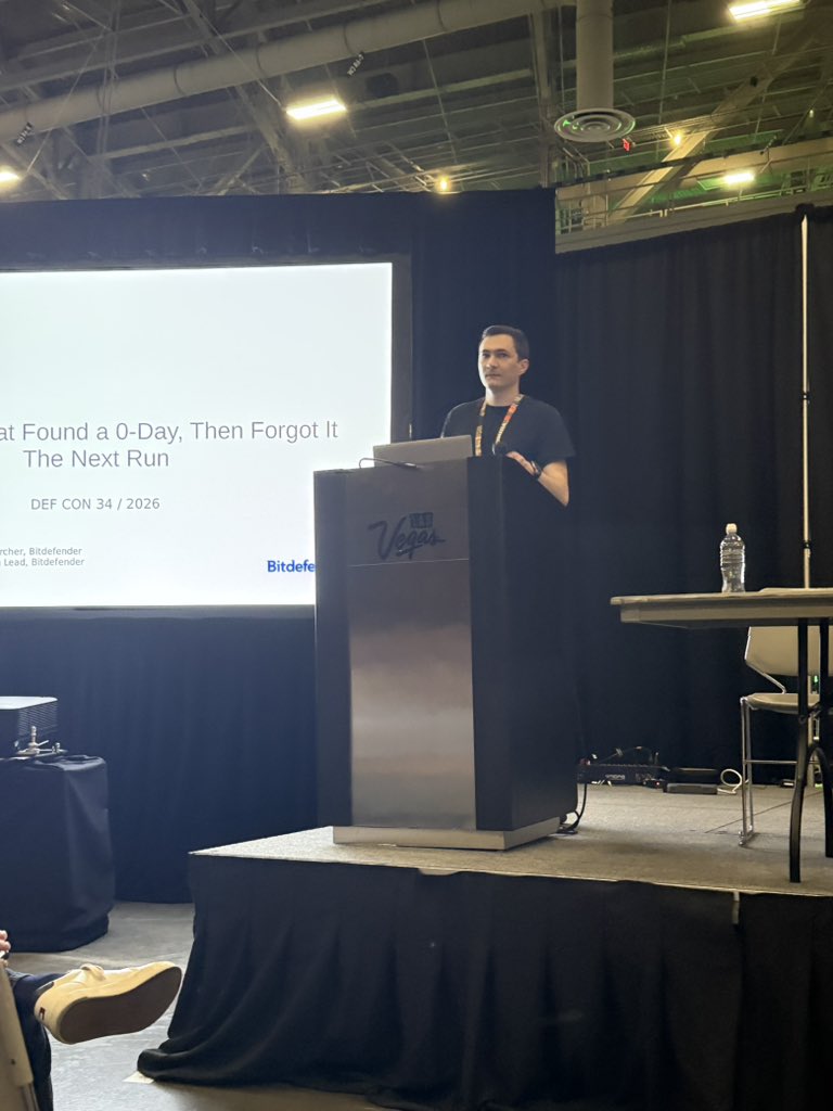 BitdefenderLabs's tweet photo. Full house at the DEF CON IoT Village for Alexandru Lazăr’s talk. Thanks everyone who showed up and hyper-clap for this year’s new “silent presentation” setup, with everyone tuned in through headphones. 🎧 https://t.co/xsEHyrXqcT
