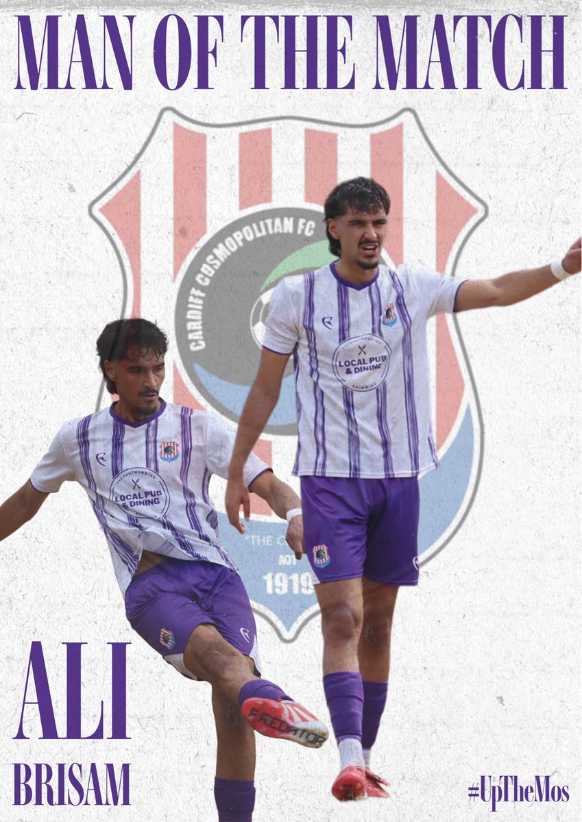 Cosmopolitan_fc's tweet photo. MOTM βοΈ
A tough result against a tough opposition, but a standout performance. Proud of the effort and determination shown today. We go again.πͺβ½οΈπ β€οΈ
Todayβs Man of the Match, ALI BRISAM!
#UpTheMos https://t.co/KwichCvFpL