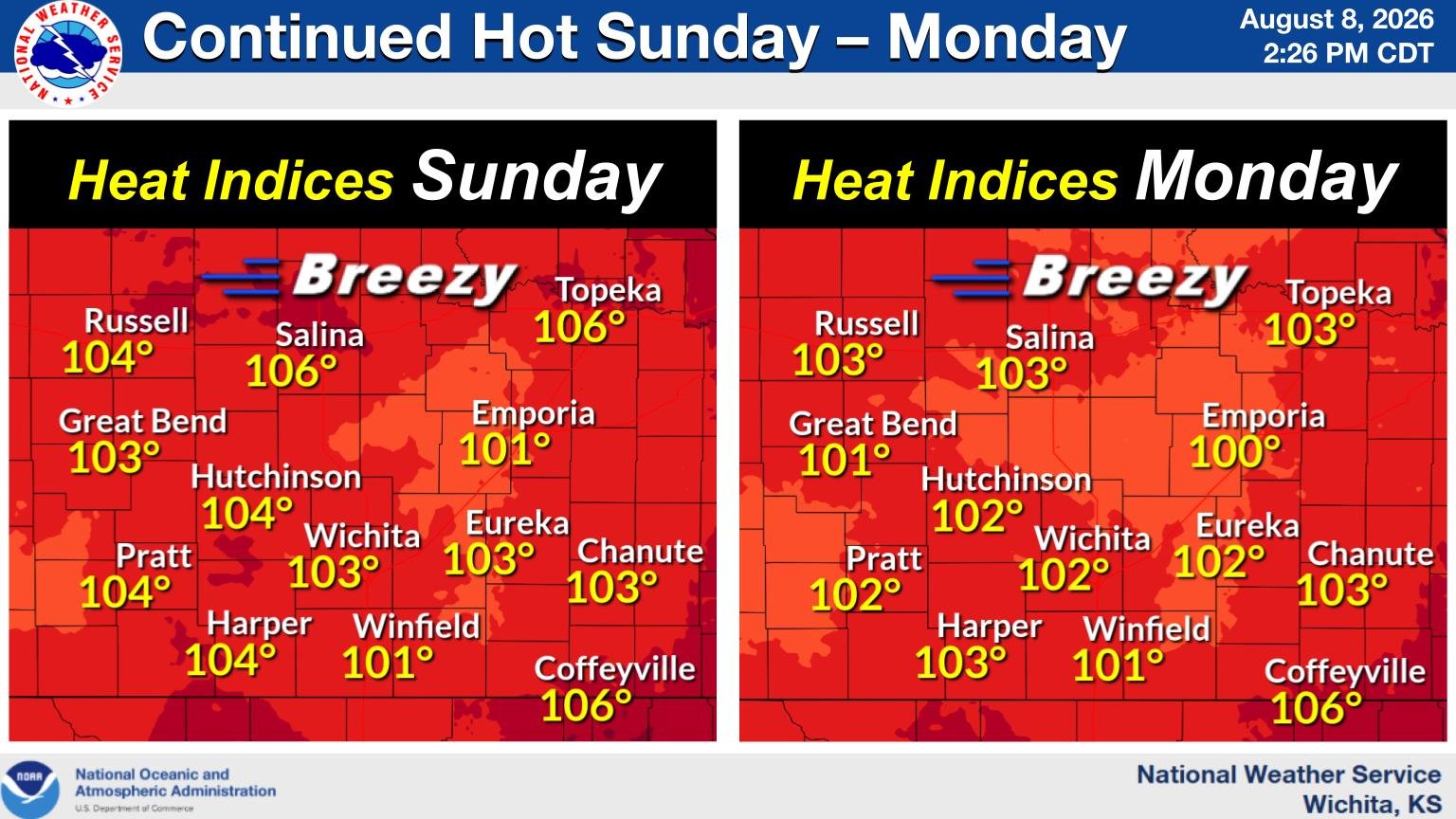 Wichita Weather: Hot Conditions Continue Through Mid-Week