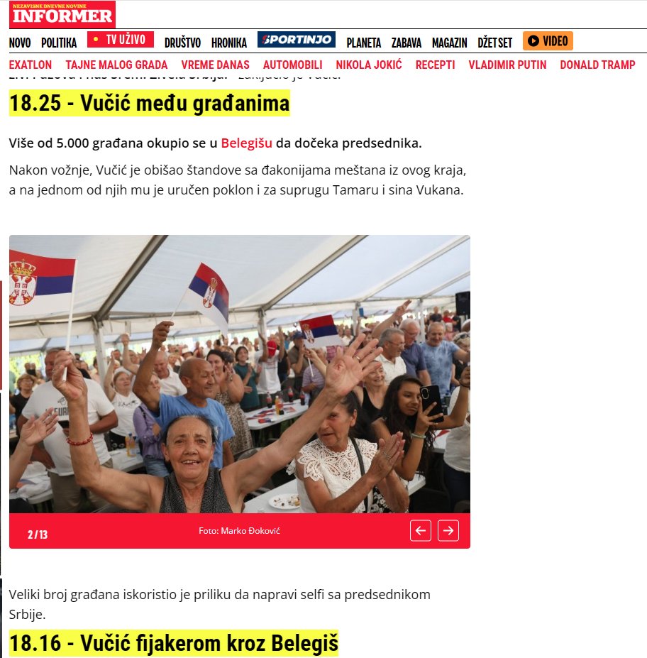 ZborJerkovic's tweet photo. U danu kada se cela Srbija mobilisala oko gašenja požara kod Deliblatske peščare i prikupljanja pomoći izmorenim vatrogascima i dobrovoljcima, u obližnjem Belegišu organizovano je narodno veselje pod šatorima‼‼‼

Pečenje, pevaljke, predsednik... Ujedinjena Srbija! https://t.co/syX1s8ClXz