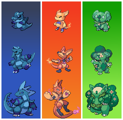 PokemonMyth2's tweet photo. If these were your options for your first Pokémon, who would you choose to begin your adventure with? 👀

Likes and reposts are appreciated to help us prepare for the release of Pokemon Myth 2 less than 2 weeks away! 

#pokemon #fangame #pixelart https://t.co/lqFeBXo1k6