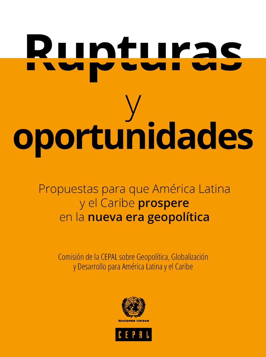 cepal_onu's tweet photo. 📙¿Te perdiste el lanzamiento del informe 𝑹𝒖𝒑𝒕𝒖𝒓𝒂𝒔 𝒚 𝒐𝒑𝒐𝒓𝒕𝒖𝒏𝒊𝒅𝒂𝒅𝒆𝒔: 𝒑𝒓𝒐𝒑𝒖𝒆𝒔𝒕𝒂𝒔 𝒑𝒂𝒓𝒂 𝒒𝒖𝒆 𝑨𝒎𝒆́𝒓𝒊𝒄𝒂 𝑳𝒂𝒕𝒊𝒏𝒂 𝒚 𝒆𝒍 𝑪𝒂𝒓𝒊𝒃𝒆 𝒑𝒓𝒐𝒔𝒑𝒆𝒓𝒆 𝒆𝒏 𝒍𝒂 𝒏𝒖𝒆𝒗𝒂 𝒆𝒓𝒂 𝒈𝒆𝒐𝒑𝒐𝒍𝒊́𝒕𝒊𝒄𝒂?🌎  

Revívelo en Nuestro canal de #YouTube 📺 https://t.co/Hd128Iz0Px 

La publicación de la Comisión de la #CEPAL sobre Geopolítica, Globalización y Desarrollo para América Latina y el Caribe reúne a exmandatarios, connotados economistas, responsables de política pública, académicos y especialistas internacionales de #AméricaLatina y el #Caribe, #Europa, #Asia, #África y #Norteamérica.

Copresidida por Michelle Bachelet e @IvanDuque, y convocada por @JoseMSalazarX, Secretario Ejecutivo de la #CEPAL, la Comisión integra experiencias y perspectivas diversas para analizar las rupturas globales y proponer estrategias de desarrollo para la región. 🤝

Más información y acceso a la publicación 🗞️ https://t.co/m3BTb3OoU6 

#ComisiónGeoPolítica #RupturasyOportunidades #Geopolítica