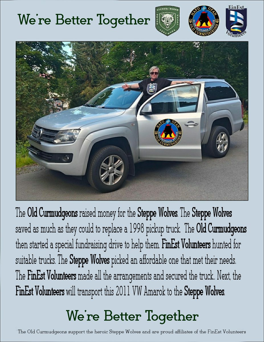 NafoOld's tweet photo. Please consider donating to FinEst Volunteers

To donate to the FinEst Volunteers:
https://t.co/VoGOIHcSmf https://t.co/dJipE6kfgJ