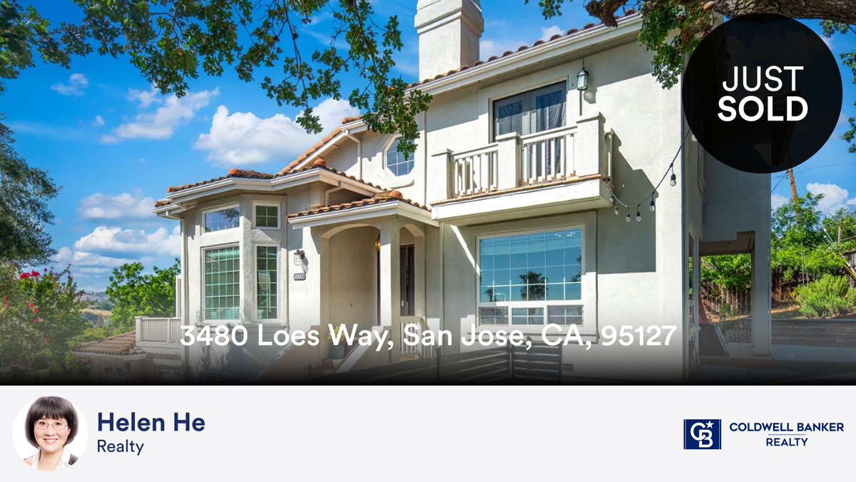 helenqhe's tweet photo. 🛌 4 🛀 4 🚘 3
📍 3480 Loes Way, San Jose, CA, 95127

My latest sale on RateMyAgent.
CalBRE 01720584
https://t.co/qB2E5gIcUc

...
#ratemyagent #realestate https://t.co/k0mSJfV8pn