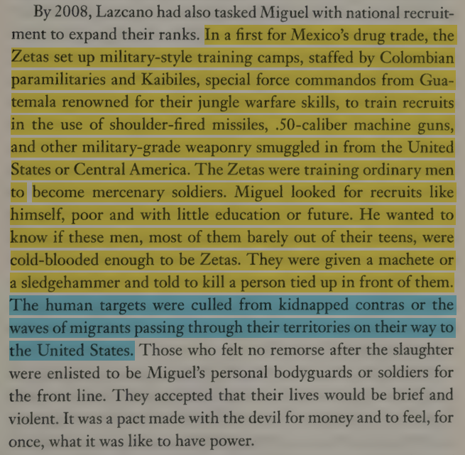 toxictiramisu's tweet photo. Los Zetas were led by ex-Kaibiles, commandos trained in Phoenix Program counterinsurgency, conditioning recruits to torture/kill captives w/ machetes. The CIA used this network because its tactics were cheap &amp; deniable, helping destabilize Mexico through blackmail &amp; cartel cover. https://t.co/8vRy9w0qPL